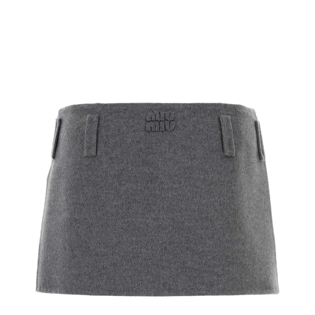 MAYFEYR - Miu Miu - Grey Wool Blend Mini Skirt - MG2750SOOO15Q8F0031