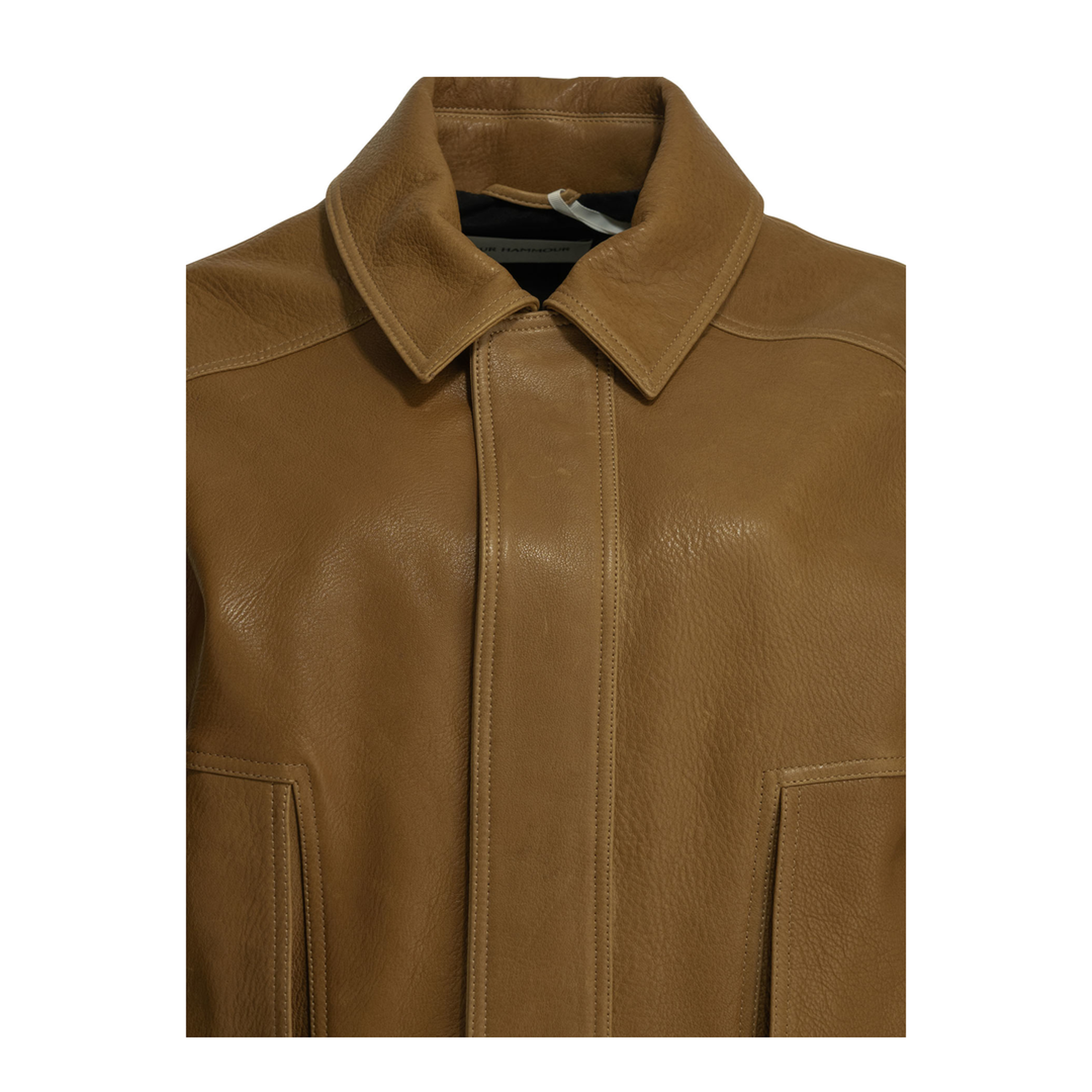 MAYFEYR - Nour Hammour - Dalma Leather Jacket - PF26CO1DALMABUTTERSCOTCH