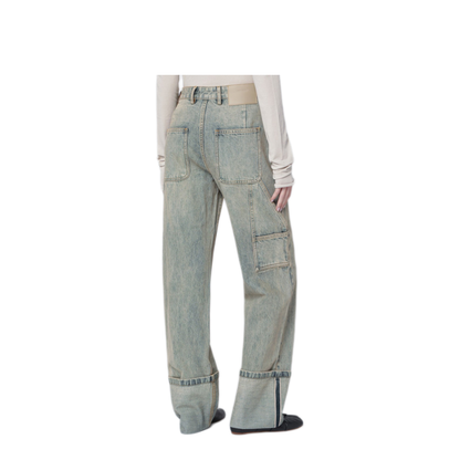 MAYFEYR - Entire Studios - Wide Leg Jeans With Washed Effect - ESM-W25-11011DESW