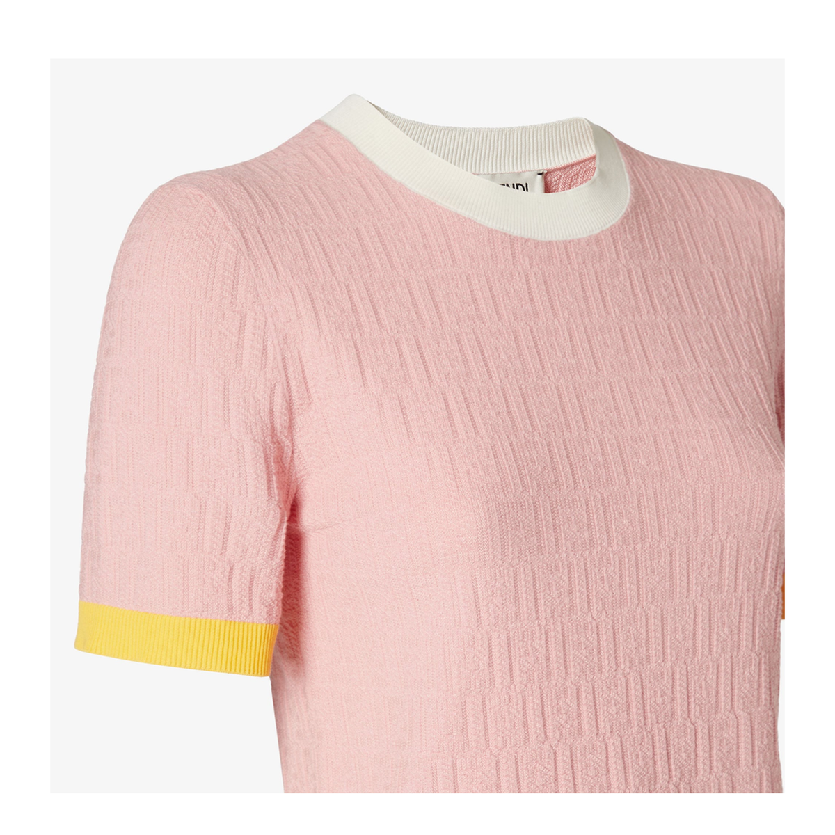 Pink Polo T-Shirt with Jacquard