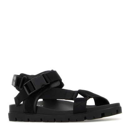 MAYFEYR - Prada - Black Fabric And Suede Sandals - 2X3177FG0003ZOEF0002