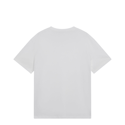 White Cotton T-Shirt With Vgold