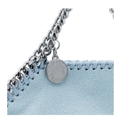 Falabella Tiny Faux Leather Crossbody Bag - Light Blue