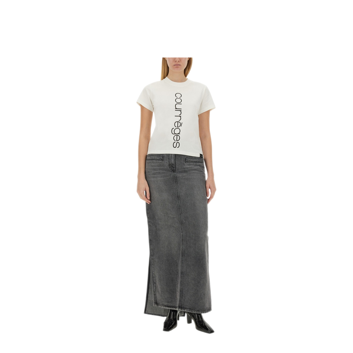 MAYFEYR - Courreges - T Shirt With Logo - 423JTS006JS01120001
