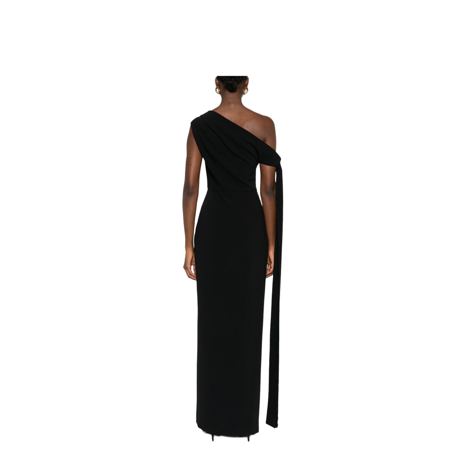 Black Side Split Sleeveless Maxi Length Dress