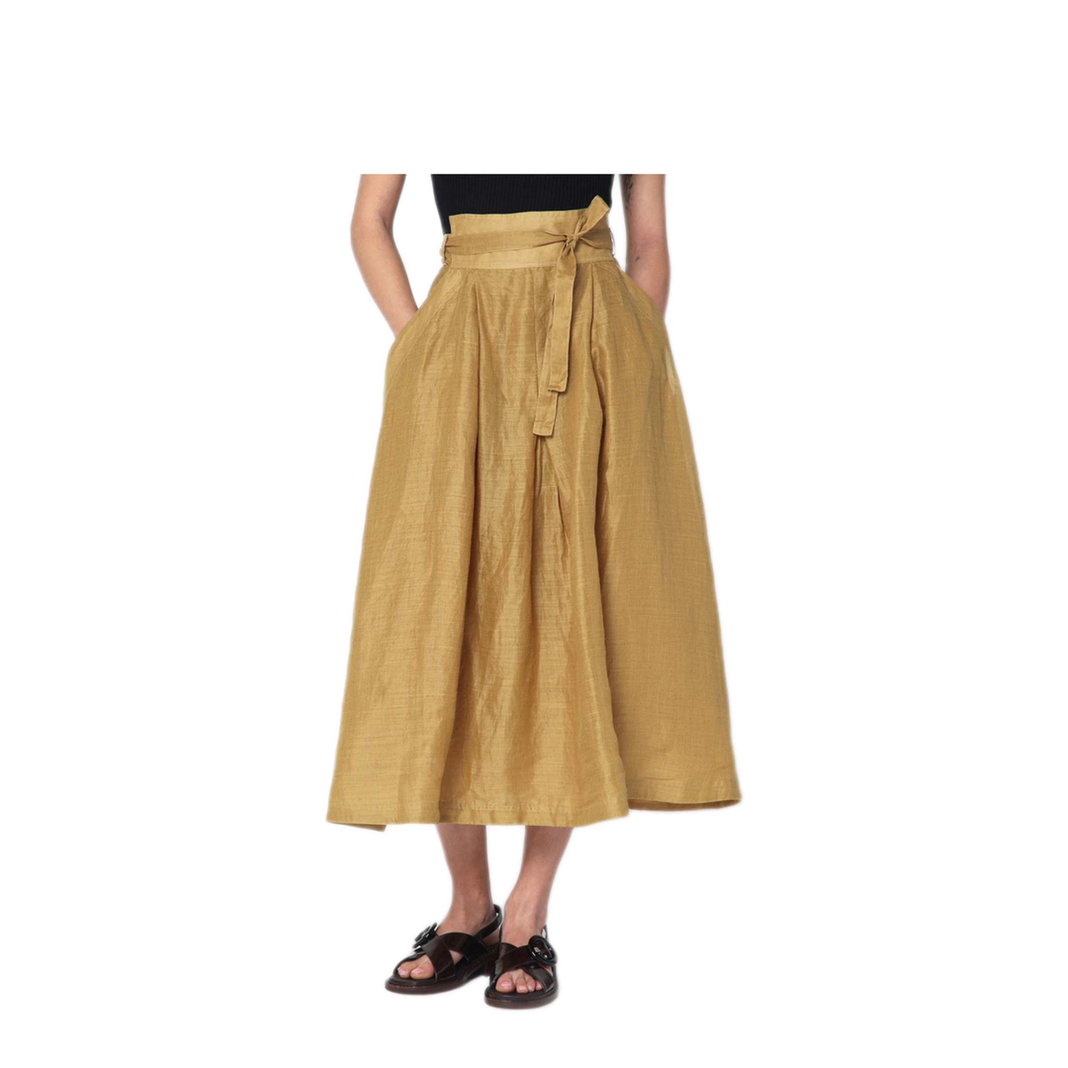 MAYFEYR - MKDT Studio - Nova Pleated Skirt In Ramie - 25-2-078-3952COGO