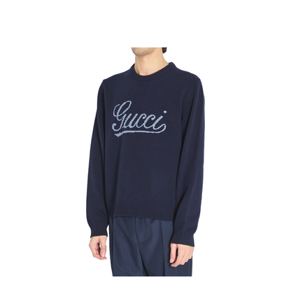 Midnight Blue Wool Sweater