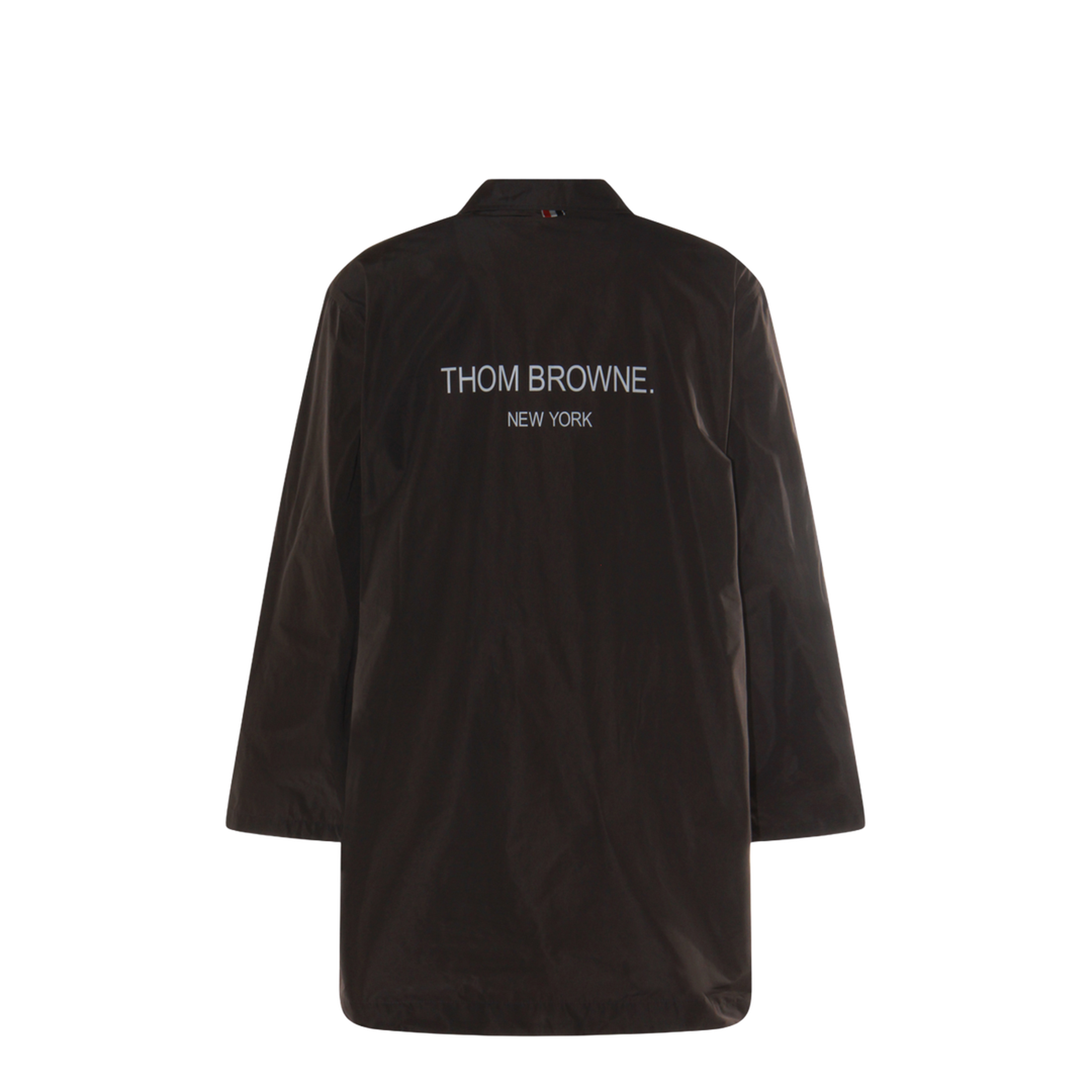 Logo-Print Single-Breasted Coat