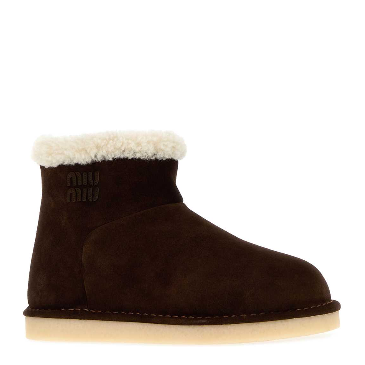 MAYFEYR - Miu Miu - Dark Brown Suede Ankle Boots - 5T515EFZF15Z0GF0003