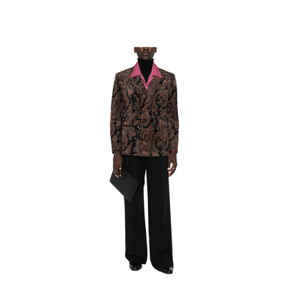 Paisley-Print Corduroy Blazer