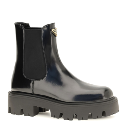 MAYFEYR - Prada - Brushed Leather Ankle Boots - 1T186OFB050055F0002