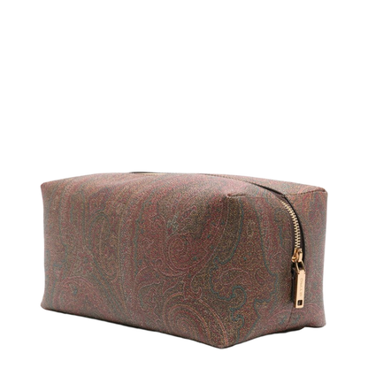 Pegaso Embroidered Paisley Print Wash Bag