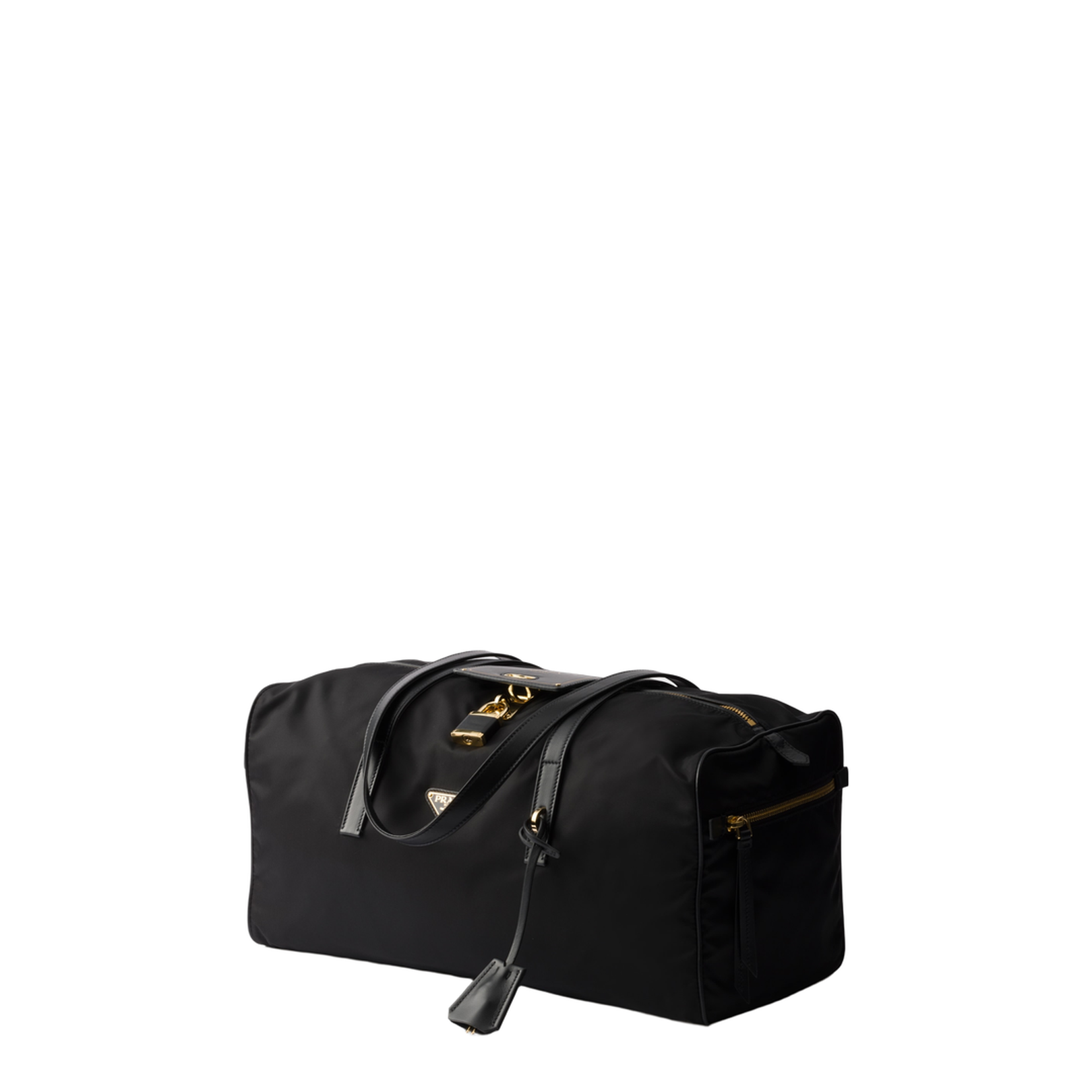 Large Re-Nylon Top-Handle Bag with Lock