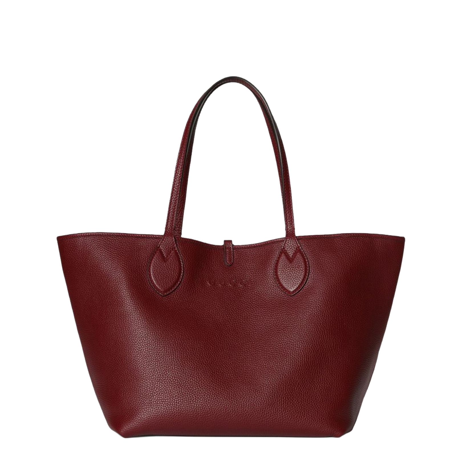 Totissima Large Leather Tote Bags - Burgundy