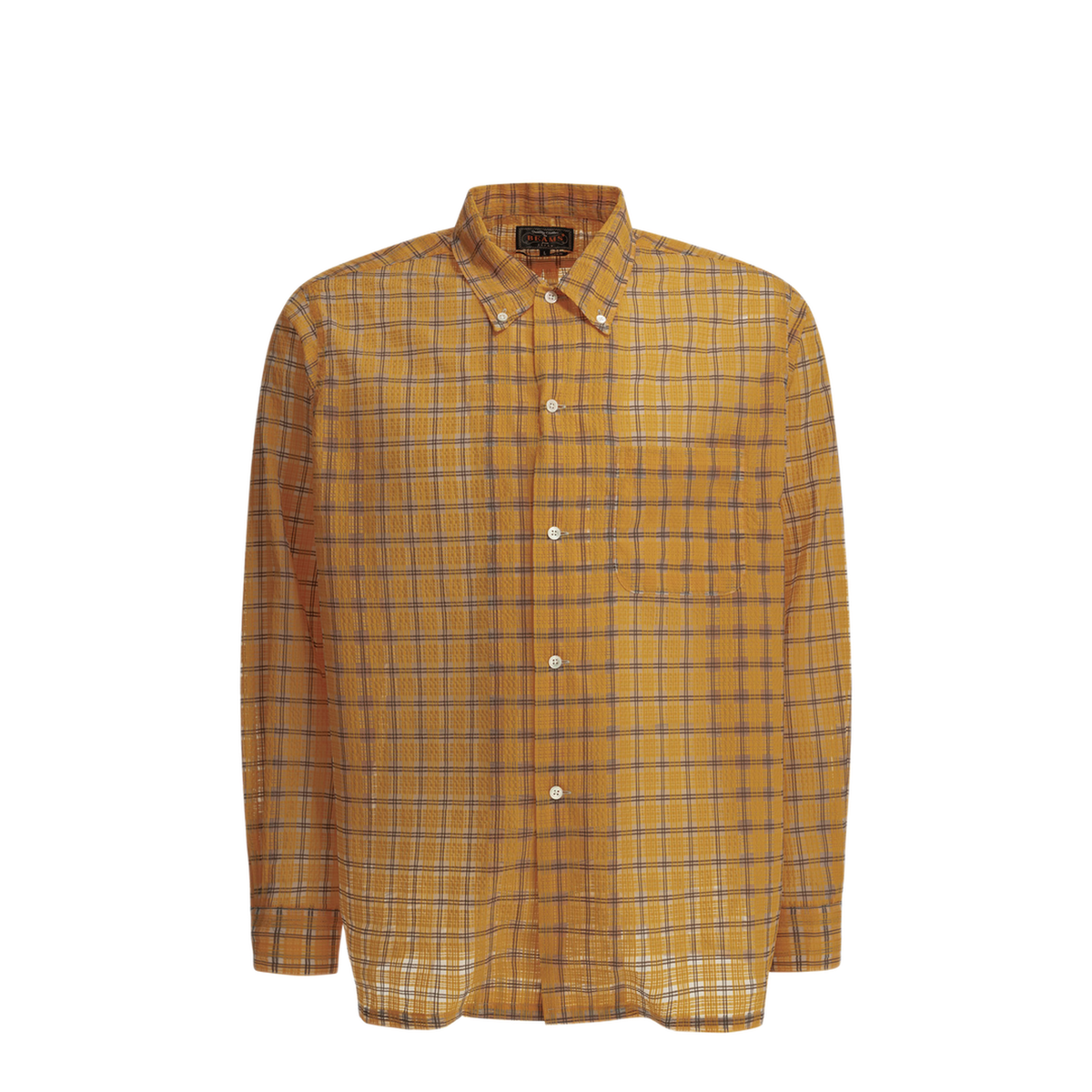 MAYFEYR - Beams Plus - Open Bd Nylon Airy Plaid Casual Shirt - 3811192413945