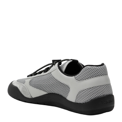 Grey Speedrock Sneakers in Leather and Mesh Fabric