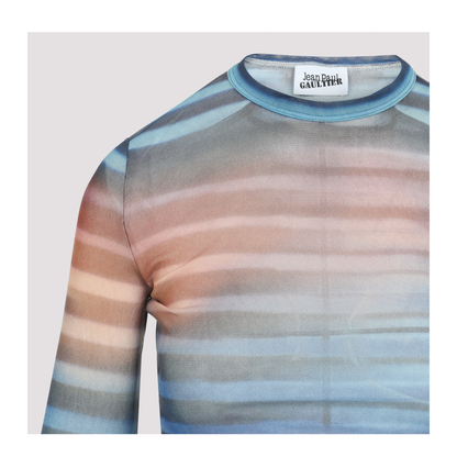 MAYFEYR - Jean Paul Gaultier - Mesh Printed Air Long Sleeves Top - 2503WTO336M005P565034565034