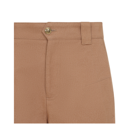 Barrel-Leg Pants In Cotton Canvas