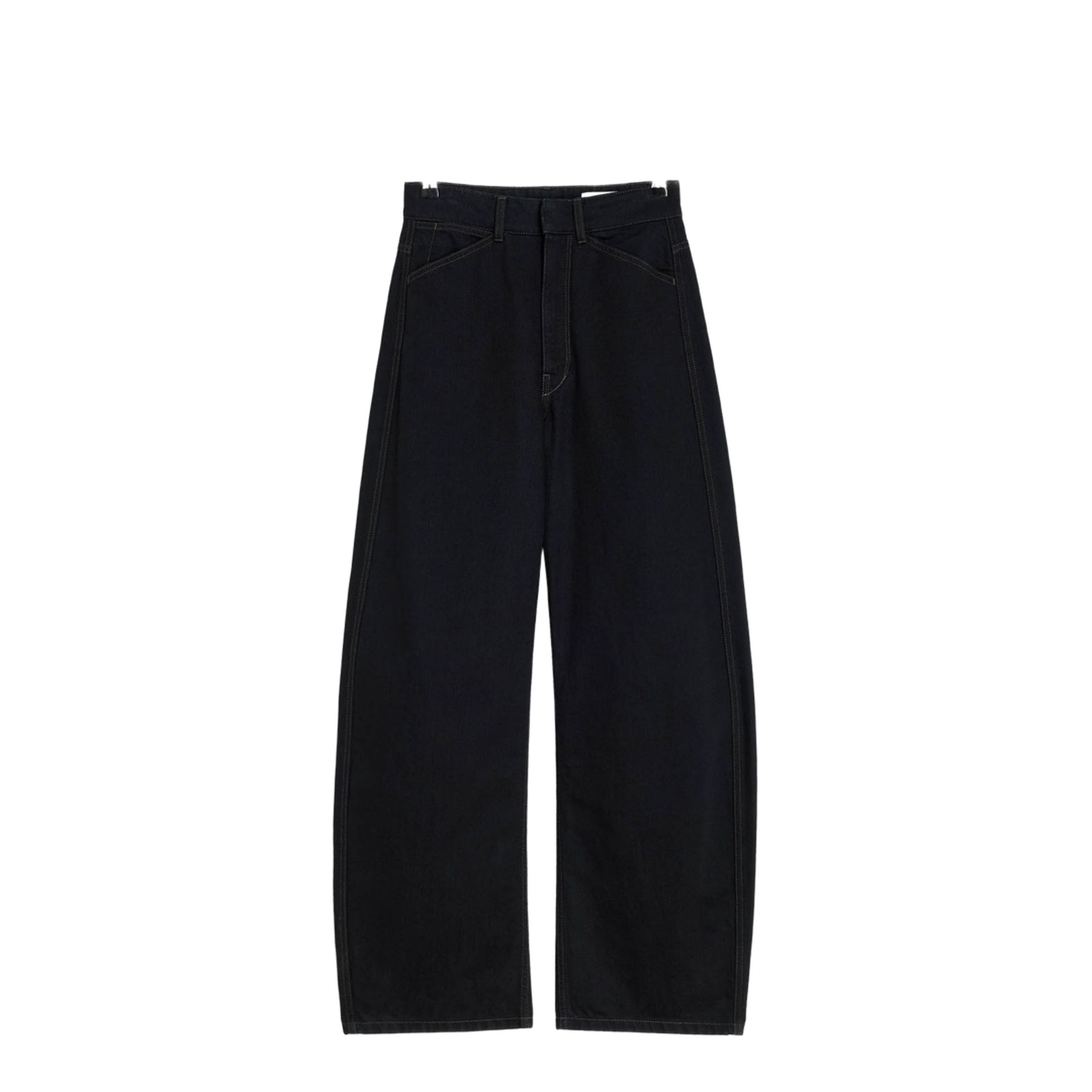 Cotton High-Waisted Trousers
