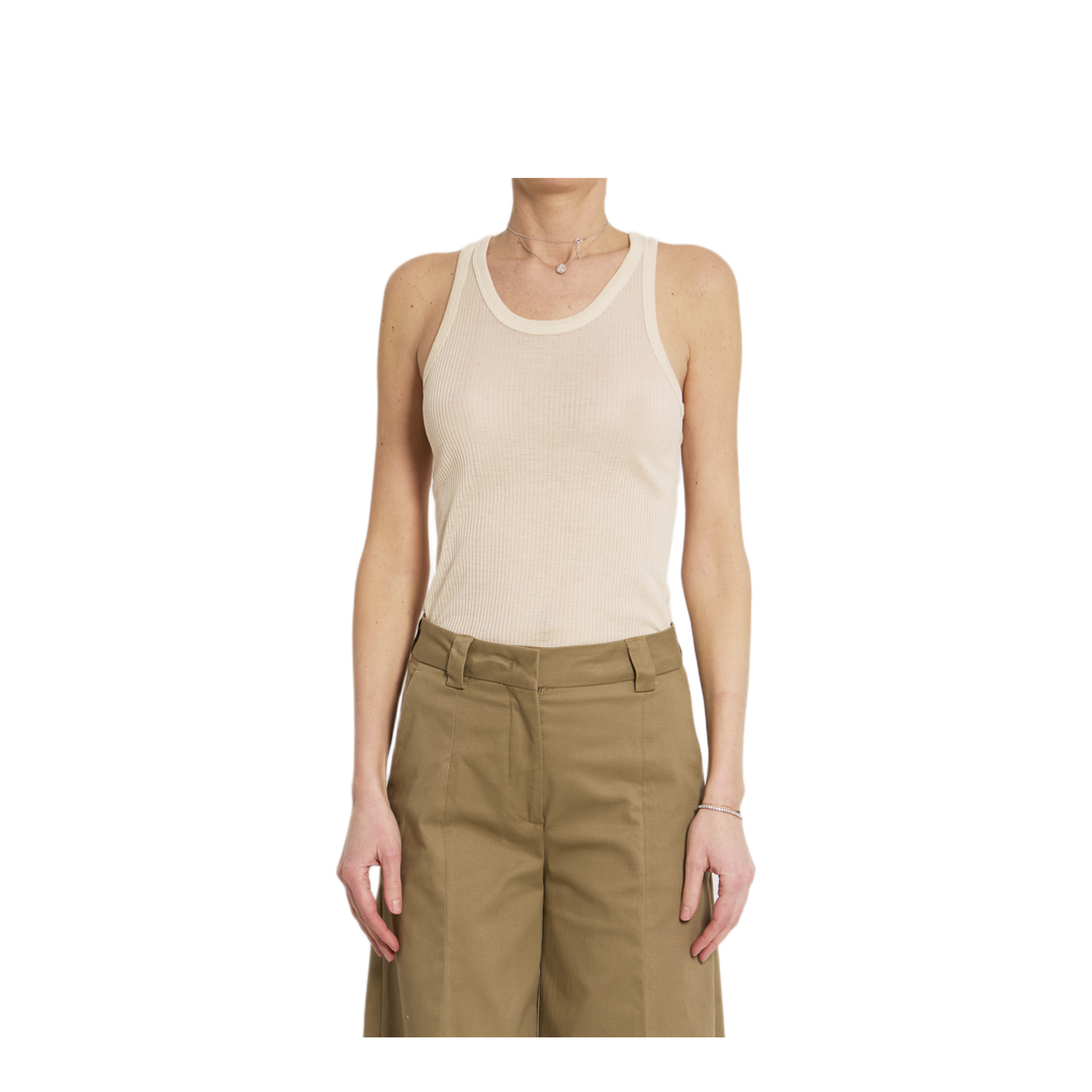 MAYFEYR - Lemaire - Ribbed Tank Top - TS0026LK1017WH024
