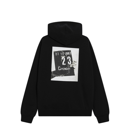 Black Couture Seam Sweatshirt with Clapperboard Print