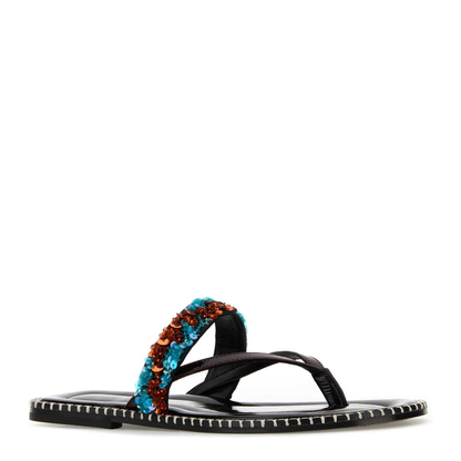 MAYFEYR - Dries Van Noten - Chocolate Leather Thong Slippers - 2610117730857503
