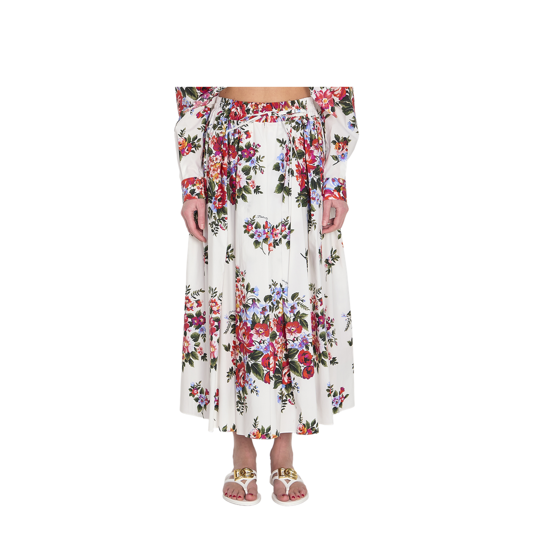 Long Skirt with a Floral Print