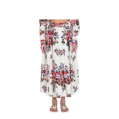 Long Skirt with a Floral Print