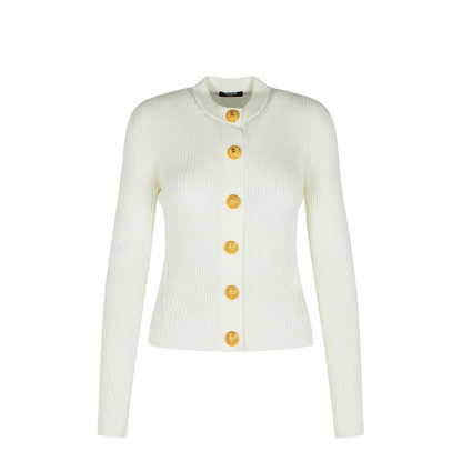 White Viscose Blend Sweater