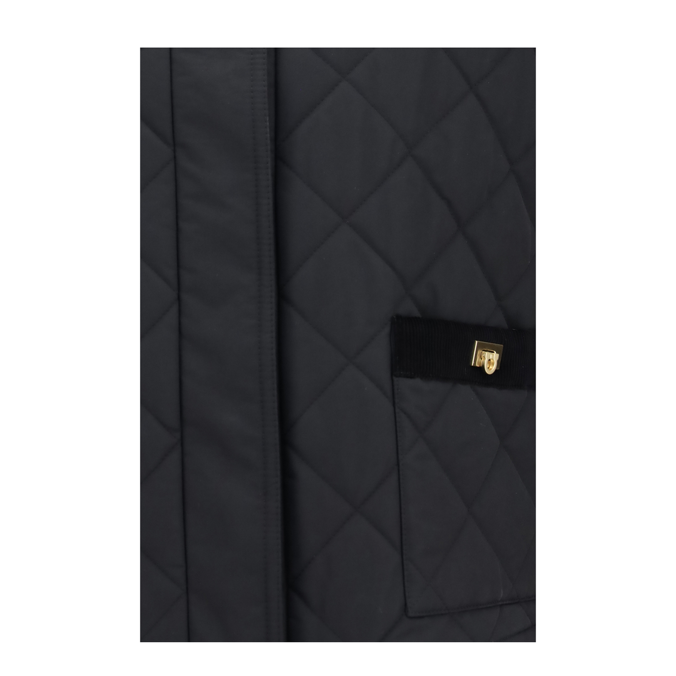 MAYFEYR - Ferragamo - Padded Jacket With Gancini Buckles - 795796