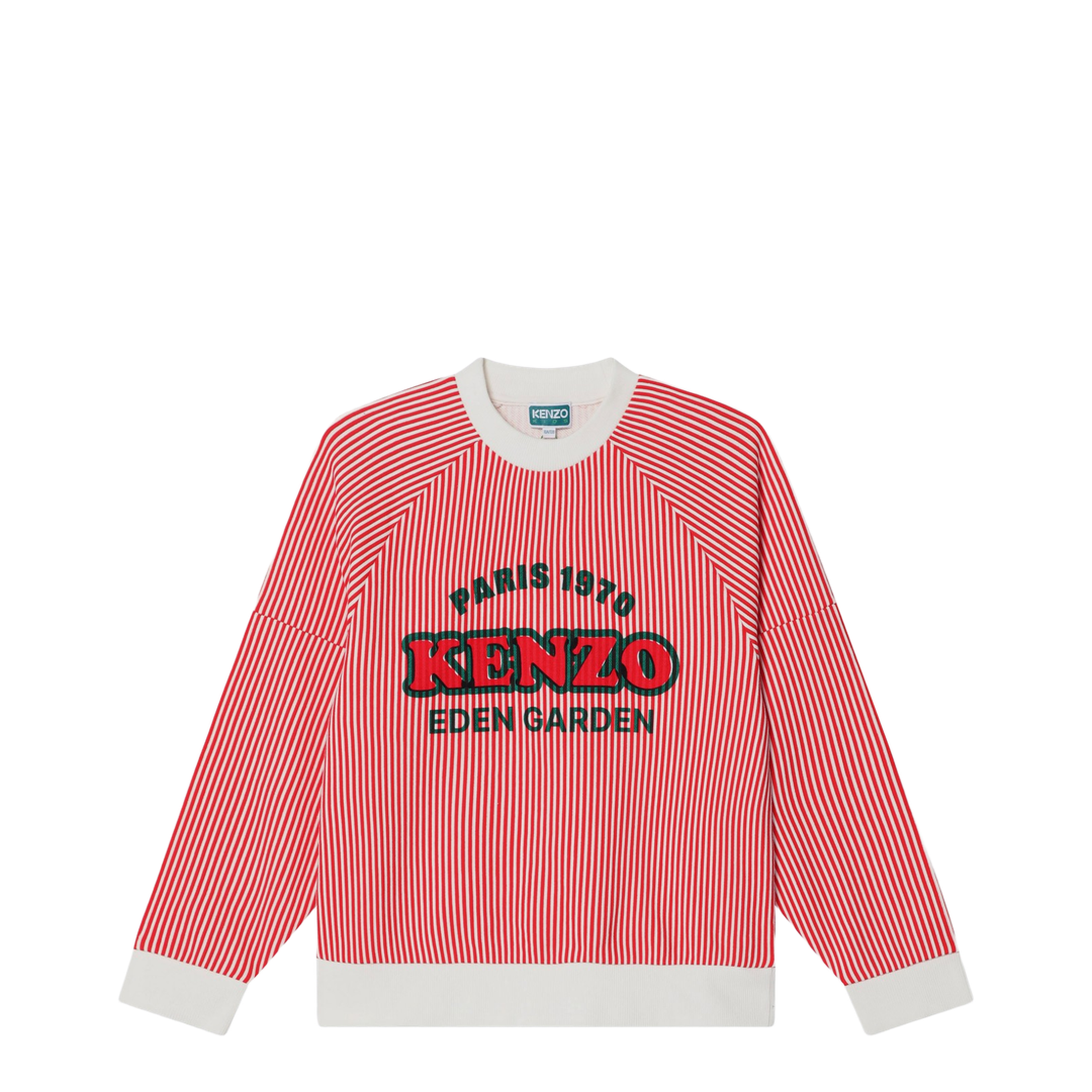 Red/White Striped Sweatshirt in Cotton