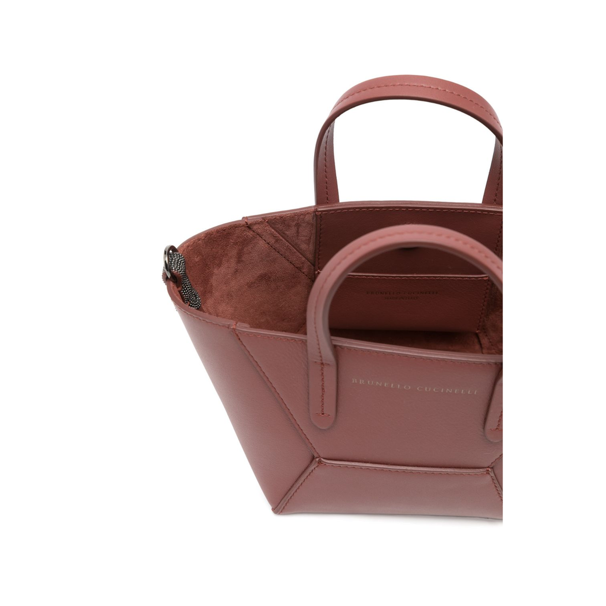 BC Duo Mini Calfskin Tote - Firebrick