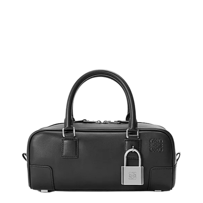 Cropped Bag in Shiny Calfskin Black