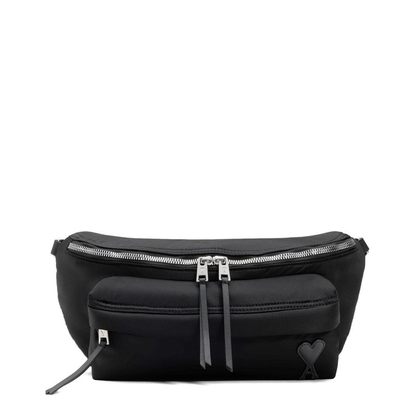 Black Nylon Canvas Bumbag