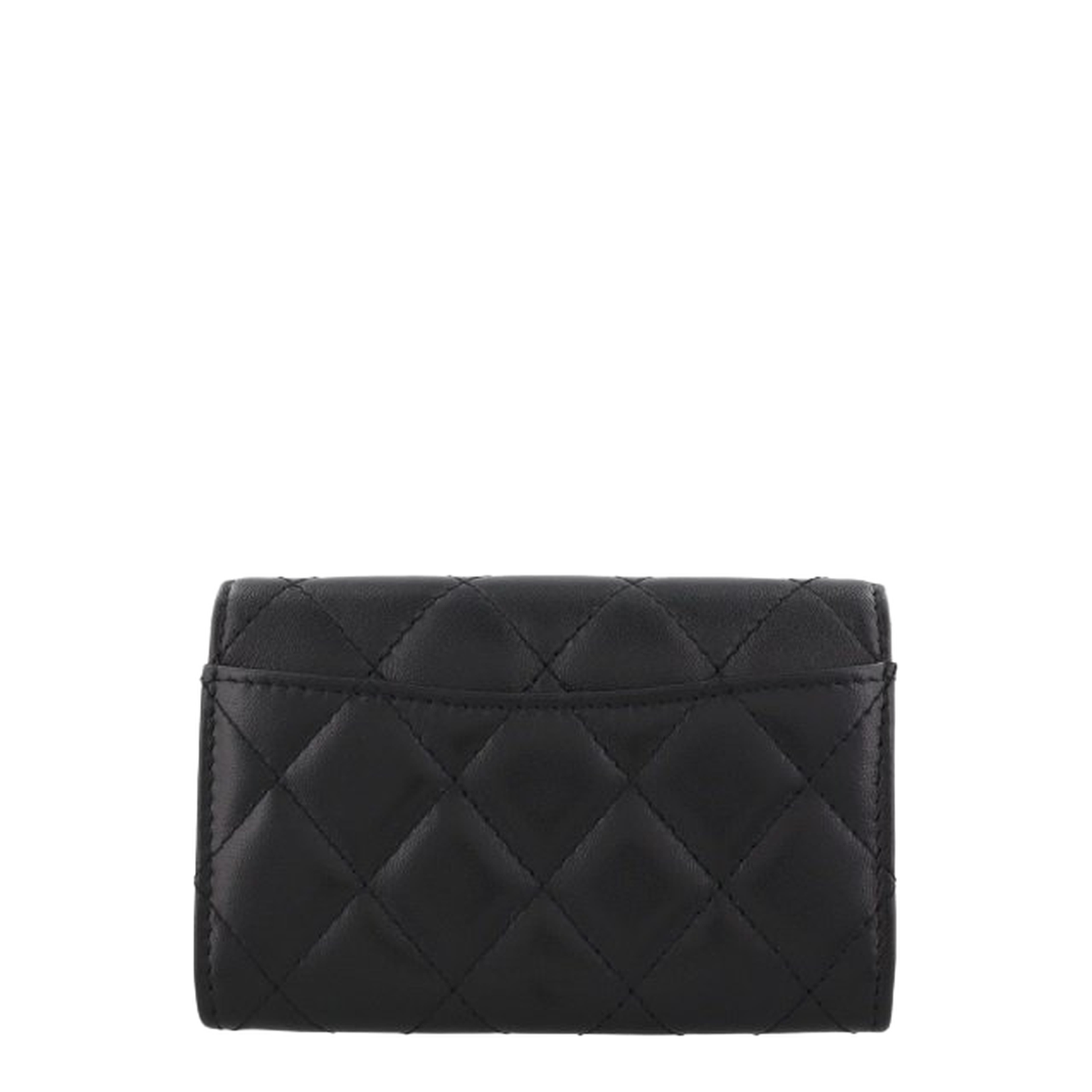 Classic Card Holder - Lambskin & Gold-Tone Metal, Black