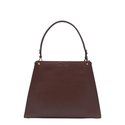 Way Medium Calfskin Top Handle Bag - Dark Brown