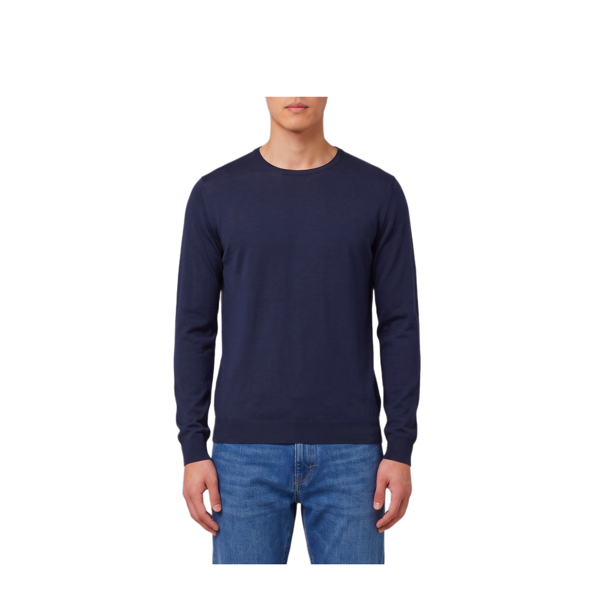 MAYFEYR - John Smedley - Lundy Crew Neck Jumper In Midnight - LUNDYMIDNIGHT