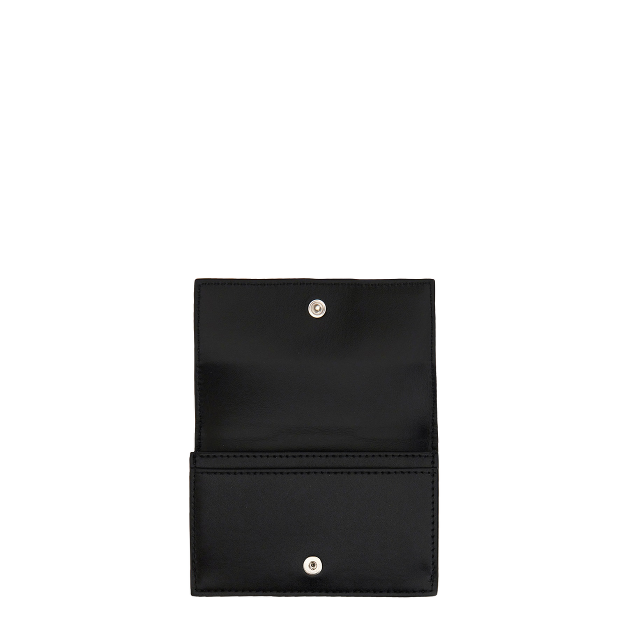 Black Leather Business Card Holder