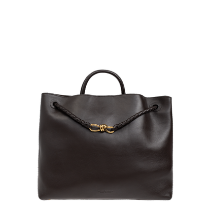 Dark Brown Leather Big Andiamo Handbag