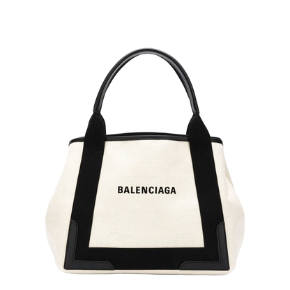 Navy Small Cabas Tote Bag