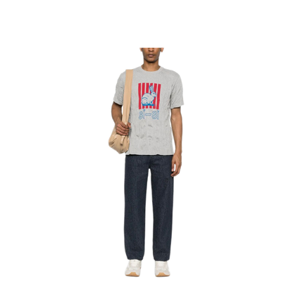 MAYFEYR - Bottega Veneta - Graphic Rabbit-Print Crushed Cotton Jersey T-Shirt - 833132V5K501367