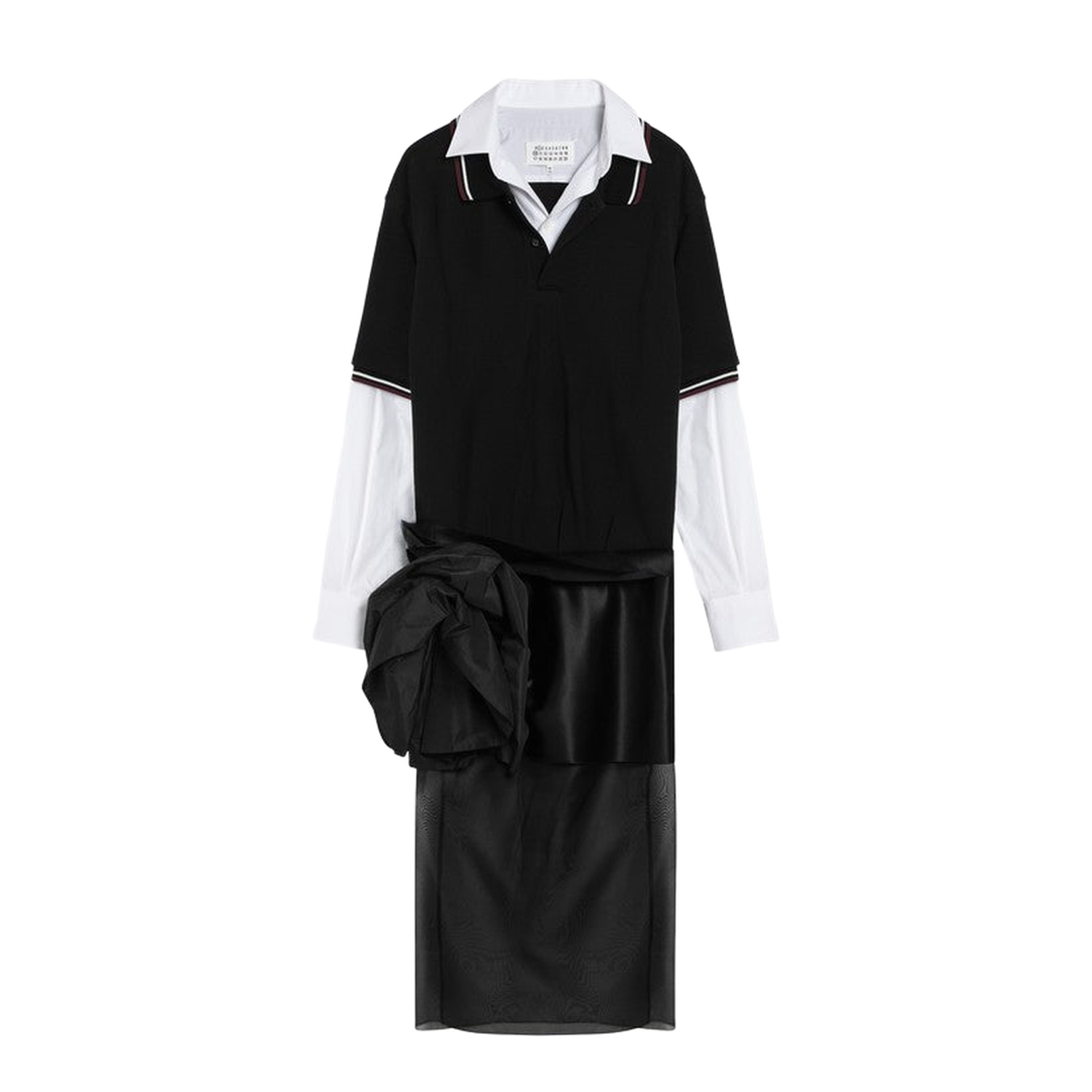 Black Decortique Dress with Floral Detail
