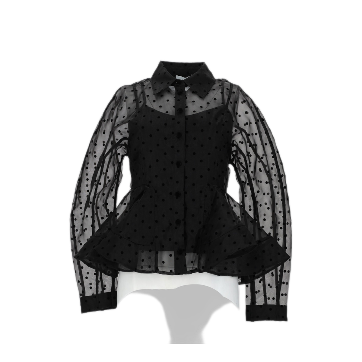 Peplum Shirt In Organza