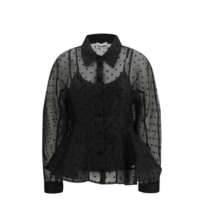 MAYFEYR - Ganni - Polka Dot Organza Shirt - A1040083