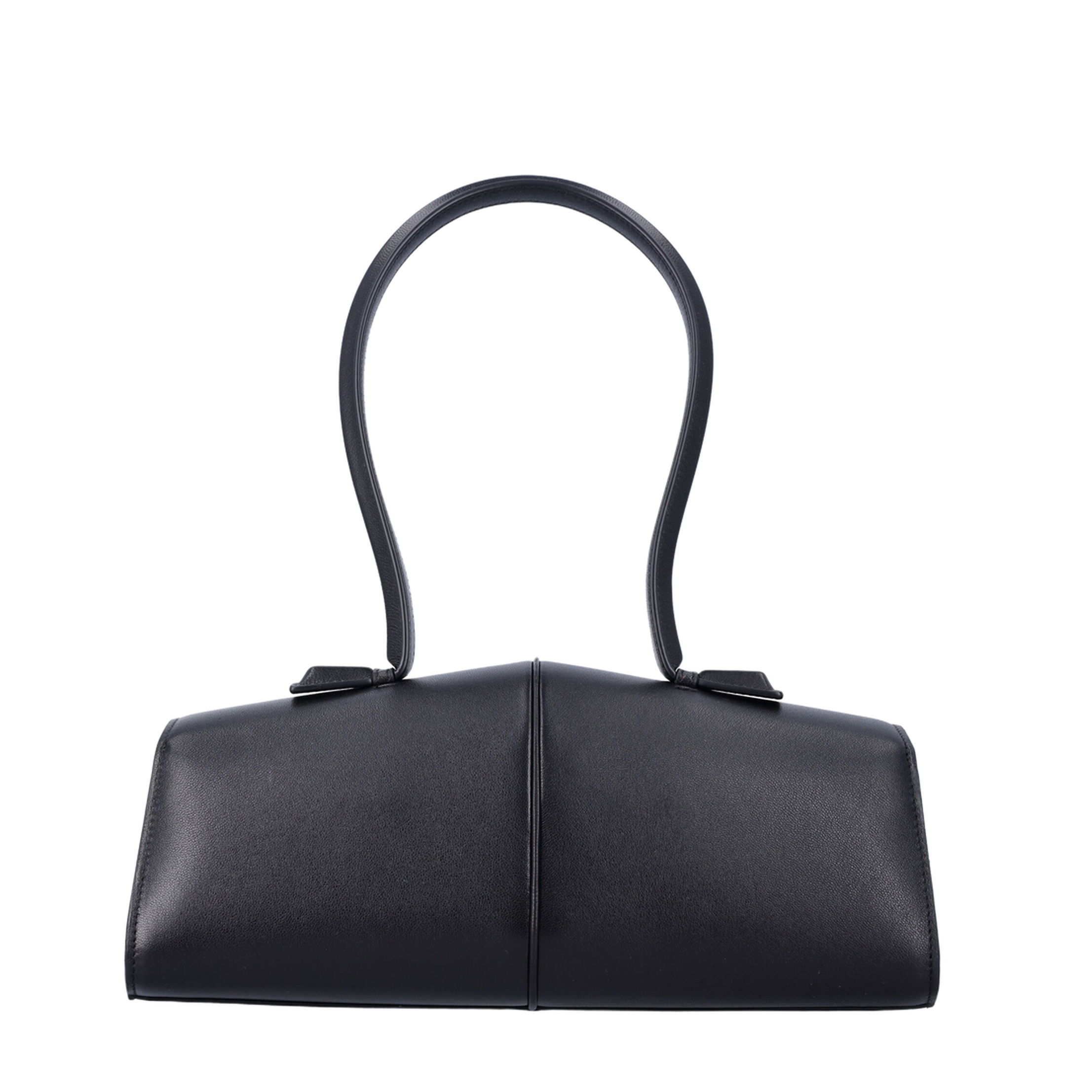 Linea Medium Sheep Leather Shoulder Bag - Nero