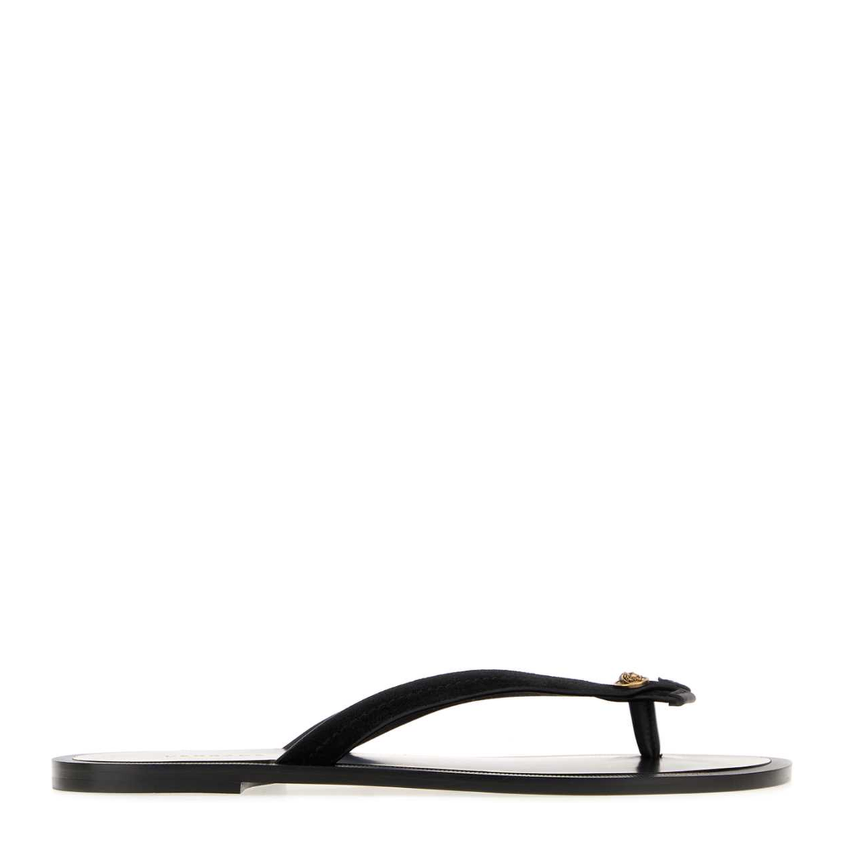 MAYFEYR - Versace - Black Suede Thong Slippers - 10252831A185631B55J