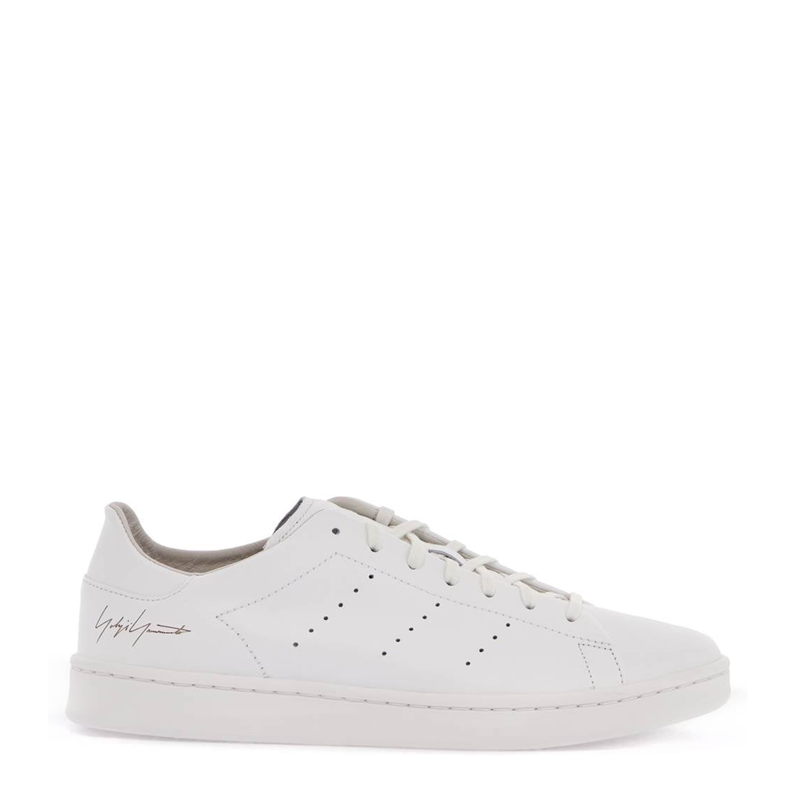 White Leather Sneakers with Minimalist Design
