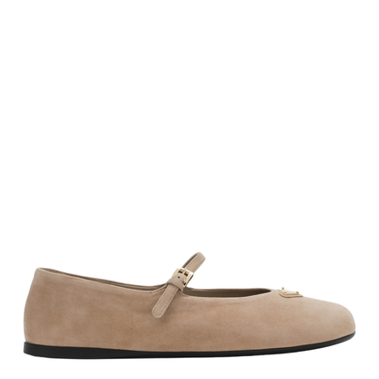 MAYFEYR - Prada - Ballet Flats In Sand Suede Leather - 1F793N005008F0036