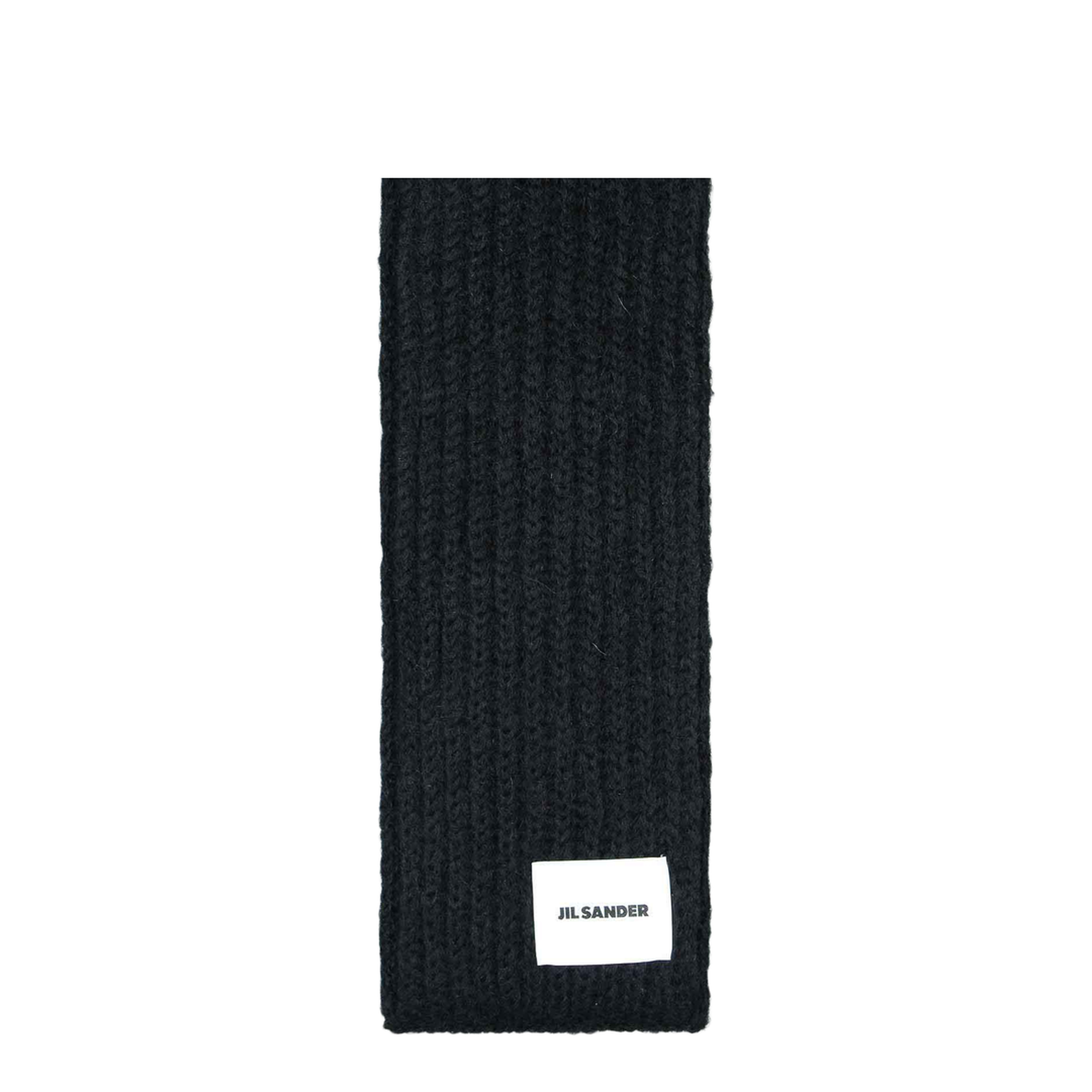 Black Wool Blend Scarf
