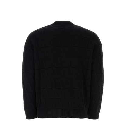 Black Wool Cardigan